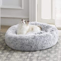 Non-slip Donut Bed Washable Long FauxFur Pet Bed